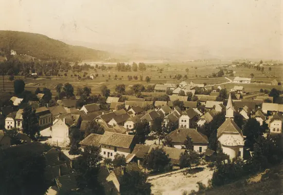 Historická fotografia Kubrej z vtáčej perspektívy